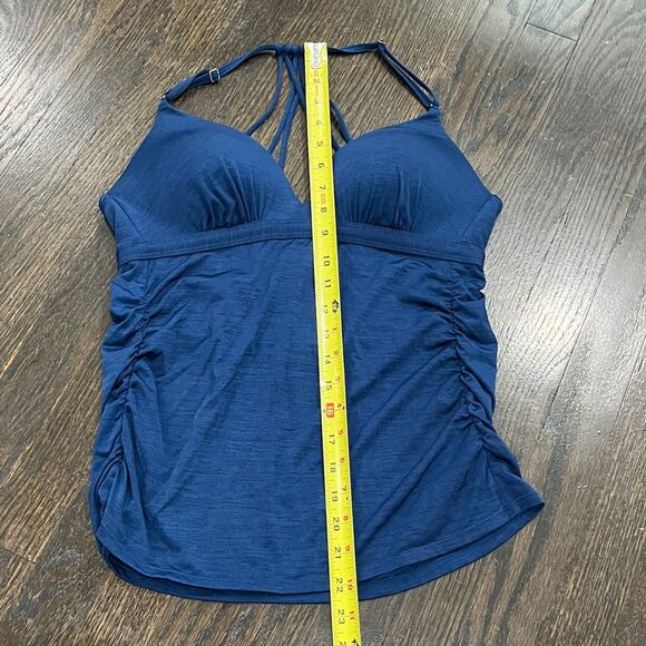 Athleta Aqualuxe Swimsuit Women’s Medium Blue Two Piece Strappy 212829 - Picture 9 of 10